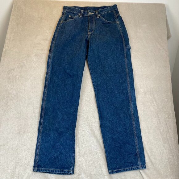 Dickies Mens Carpenter Jeans 30x32 Relaxed Fit Blue Denim Work Pants - Picture 10 of 16